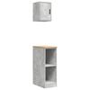 vidaXL Armadi da Garage 2 pz Grigio Cemento in Legno Multistrato