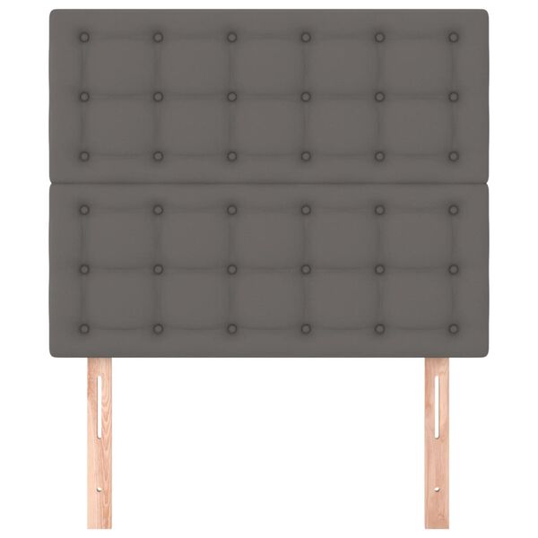 vidaXL Testiera Grigio 80x5x118/128 cm in Similpelle