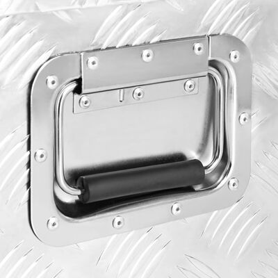 vidaXL Contenitore Portaoggetti Argento 100x55x37 cm in Alluminio