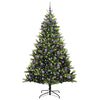 vidaXL Albero di Natale Artificiale a Cerniera con 300 LED 240 cm