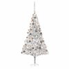 vidaXL Albero di Natale Preilluminato con Palline Argento 240 cm PET