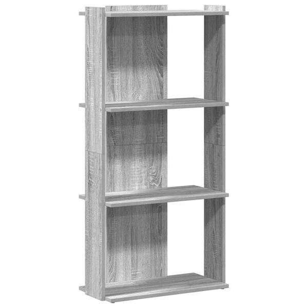 vidaXL Libreria 3 Ripiani Grigio Sonoma 60x30x120cm Legno Multistrato