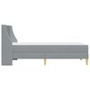 vidaXL Struttura letto con materasso Grigio chiaro 90 x 200 cm Tessuto