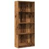 vidaXL Libreria Legno Antico 60x24x143 cm in Legno Multistrato