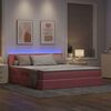 vidaXL Letto con contenitore e LED con led Rosa 180 x 200 cm Velluto