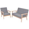 vidaXL Set Divani 2 pz in Tessuto Grigio Chiaro