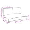 vidaXL Set di Cuscini per Pallet 3 pcs Blu Reale 120 x 80 x 12 cm