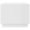 vidaXL Tavolino da Salotto Bianco Lucido 102,5x55x44 cm in Truciolato