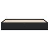 vidaXL Giroletto con Cassetti Nero 200x200 cm in Legno Multistrato