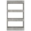 vidaXL Libreria/Divisorio Grigio Cemento 60x30x103 cm in Truciolato