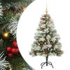vidaXL Albero di Natale artificiale Verde e bianco 150 cm