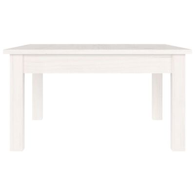vidaXL Tavolino da Salotto Bianco 55x55x30 cm Legno Massello di Pino