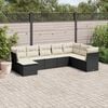 vidaXL Set Divani da Giardino con Cuscini 8 pz Nero in Polyrattan