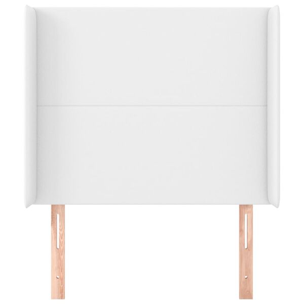 vidaXL Testiera ad Orecchio Bianco 83x16x118/128 cm in Similpelle