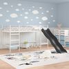 vidaXL Letto loft per bambini con scivolo Bianco e Antracite