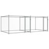 vidaXL Gabbia per Cani con Porte Grigia 4x2x1,5 m in Acciaio Zincato