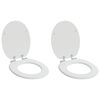 vidaXL Sedile per toilette con chiusura morbida 2 pz Bianco 44 x 38 cm