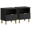 vidaXL Comodino Nero 40x33x46 cm in Legno Multistrato