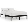 vidaXL Giroletto Nero in Legno Massello di Pino 140x190 cm