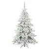 vidaXL Albero di Natale Artificiale con Rami Pieghevoli Bianco 180 cm