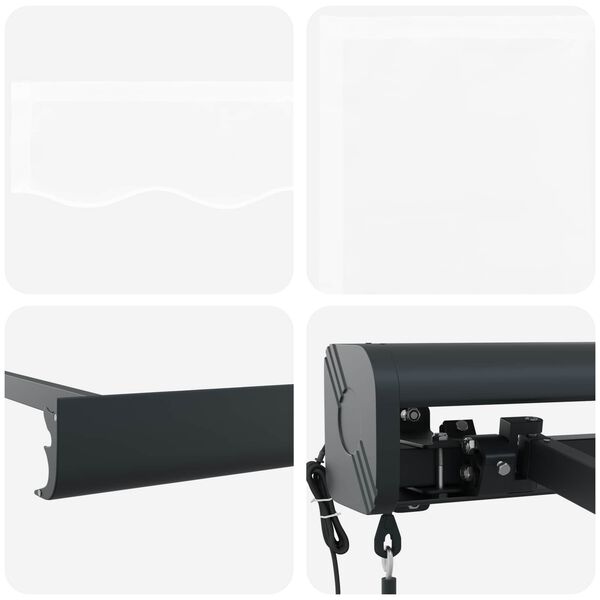 vidaXL Tenda da Sole Bianco 350 x 250 x 165 cm Poliestere e Alluminio