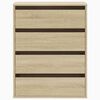 vidaXL Cassettiera Angolare Rovere Sonoma 60x41x76cm Legno Multistrato