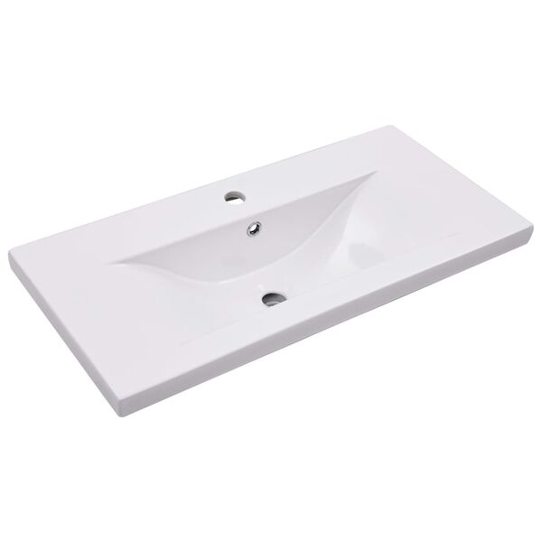 vidaXL Lavabo da Incasso 81x39,5x18,5 cm in Ceramica Bianco
