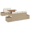 vidaXL Set Divano da Giardino 6 pz Beige Poly Rattan