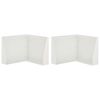 vidaXL Muro di contenimento 2 pz 50 x 50 x 50 cm Acciaio Bianco
