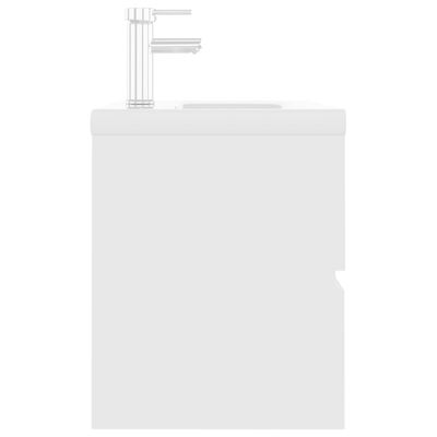 vidaXL Mobile con Lavabo Integrato Bianco in Legno Multistrato