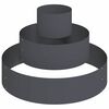 vidaXL Vaso da giardino Antracite 90 x 90 x 20 cm