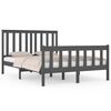 vidaXL Giroletto Grigio in Legno Massello di Pino 135x190 cm Double