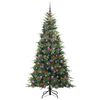vidaXL Albero di Natale Artificiale con Rami Pieghevoli Verde 210 cm