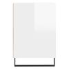 vidaXL Mobile Porta TV Bianco Lucido 160x35x55 cm in Legno Multistrato