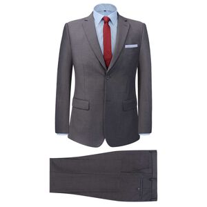 vidaXL Completo da Uomo 2 pezzi Grigio 5 Poliestere