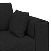 vidaXL Divano con cuscino 3 pcs Nero Tessuto