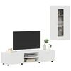 vidaXL Set mobile TV con porta FLORIN Bianco Lucido Legno multistrato