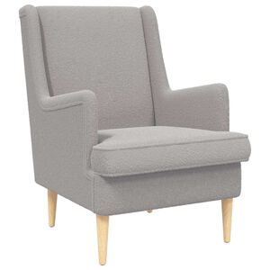 vidaXL Poltrona Grigio Chiaro Boucl&eacute;