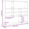 vidaXL Scaffale a Parete Grigio Cemento 90x16x78 cm Legno Multistrato