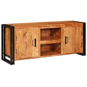 vidaXL Mobile TV Marrone 120 x 33 x 50 cm legno massello di acacia