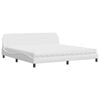 vidaXL Letto con Materasso Dover Bianco 200x200cm in Similpelle