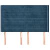 vidaXL Testiera ad Orecchio Blu Scuro 147x16x118/128 cm in Velluto