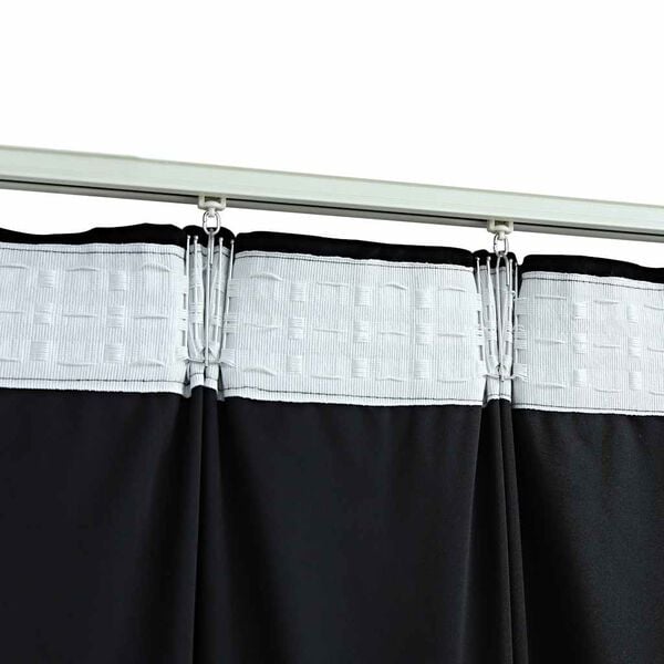 vidaXL Tenda Oscurante con Ganci Nera in Velluto 290x245 cm
