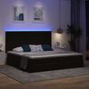 vidaXL Letto con contenitore e LED con led Nero 200 x 200 cm Velluto