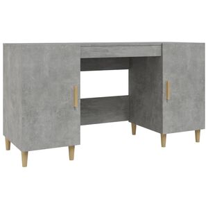 vidaXL Scrivania Grigio Cemento 140x50x75 cm in Legno Multistrato