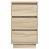 vidaXL Comodino con Luci LED Rovere Sonoma 38x34x65 cm