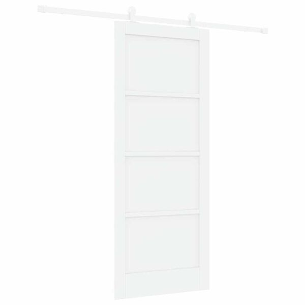 vidaXL Porta scorrevole ORKDAL Bianco 83 x 202 cm Pino massello