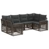 vidaXL Set Divano da Giardino 6 pz 6-Numero di posti