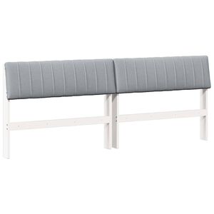 vidaXL Testiera imbottita Grigio chiaro 200 cm Pino massello