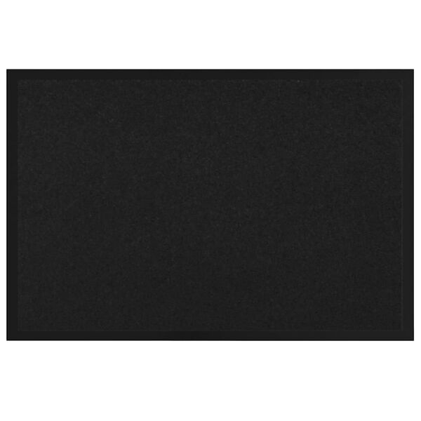 vidaXL Tappetino Nero 60 x 40 x 1.2 cm Tessuto Teddy